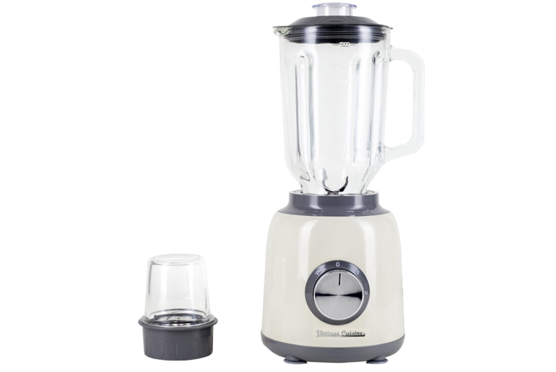 Blender kielichowy VINTAGE CUISINE Retro VC1TBL23CR11CP Kremowy zestaw akcesoria komplet wyposazenie