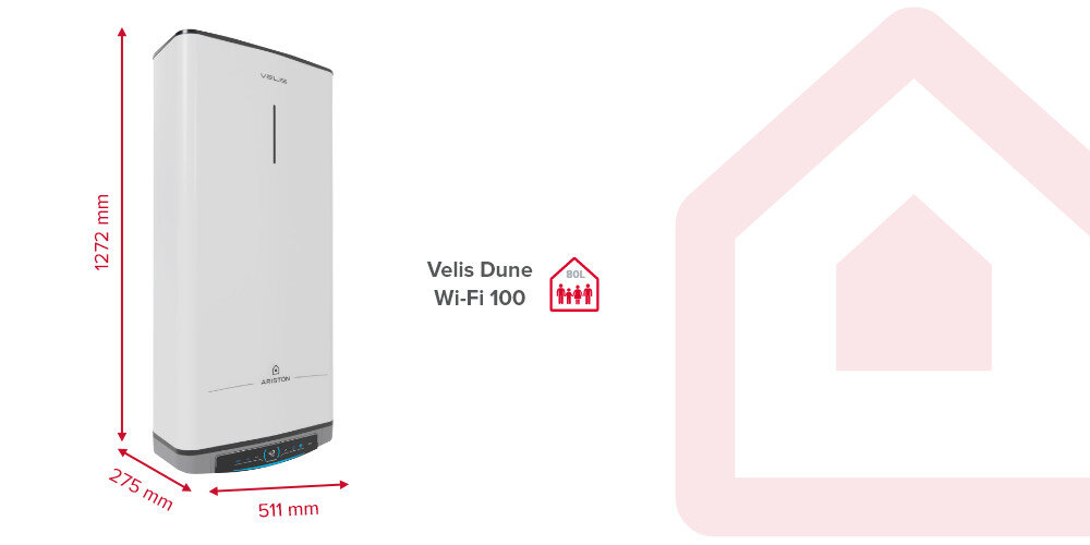 Bojler elektryczny ARISTON Velis Dune 100 80 l wymiary konstrukcja obudowa głębokość umieszczenie