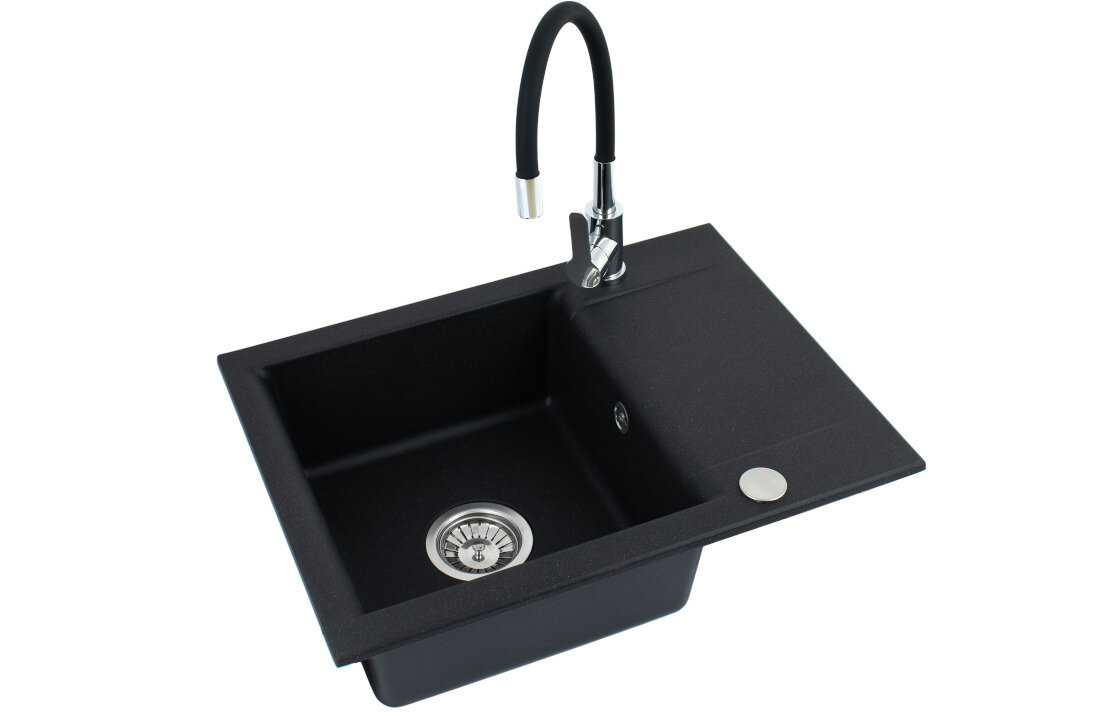 Zlewozmywak ALVEUS Invis Flex 1205991 Czarny + bateria szerokość podbudowa wygoda estetyka