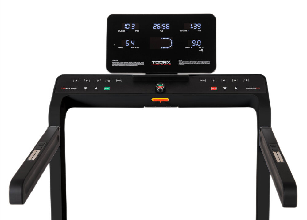 Bieżnia elektryczna TOORX Mirage C60 B 2940W 18km-h roznorodne programy treningowe 12 zdefiniowanych profili programowych 1 program manualny program Body Fat 2 programy uzytkownika 2 programy HRC