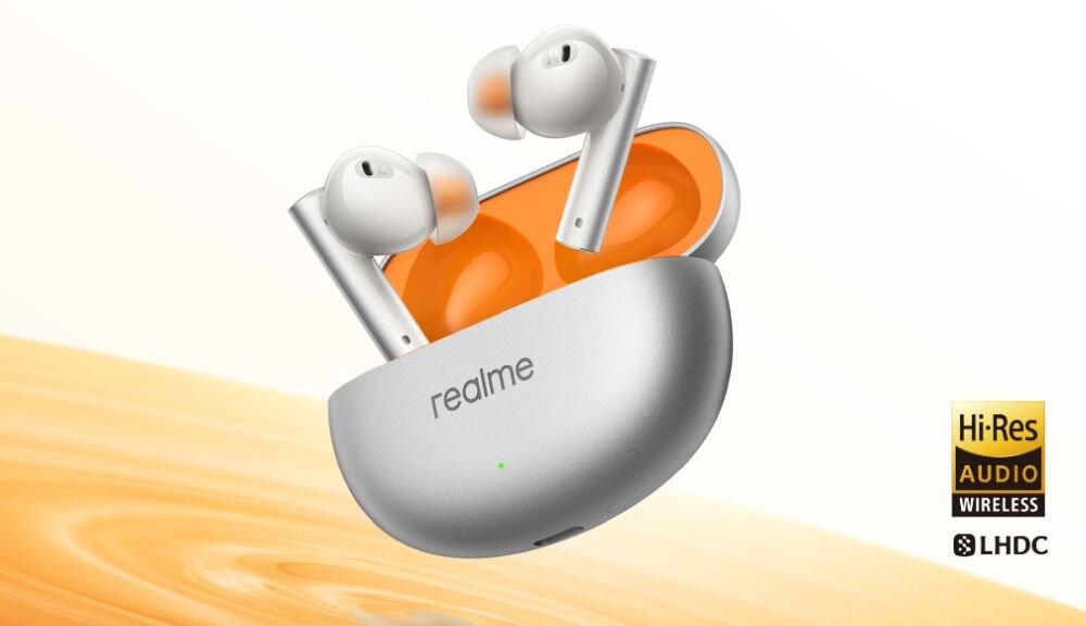 Słuchawki dokanałowe REALME Buds Air 6 ANC Wodoodporne muzyka rozmowy audio oczekiwania