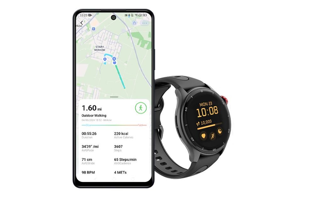 Smartwatch MYPHONE Watch Adventure bluetooth powiadomienia wiadomosci polaczenia