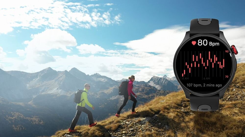 Smartwatch MYPHONE Watch Adventure parametry tlen krew monitorowanie sres hrv