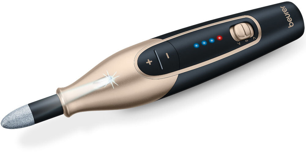 Zestaw do paznokci BEURER MP 84 Premium dłonie stopy manicure pedicure profesjonalna pielęgnacja 10 wysokiej jakości końcówek skuteczne skranacnie piłowanie formowanie polerowanie paznokci usuwanie zrogowaciałego naskórka skórek odcisków nagniotków różne potrzeby pielęgancyjne różnorodność kompleksowa opieka  