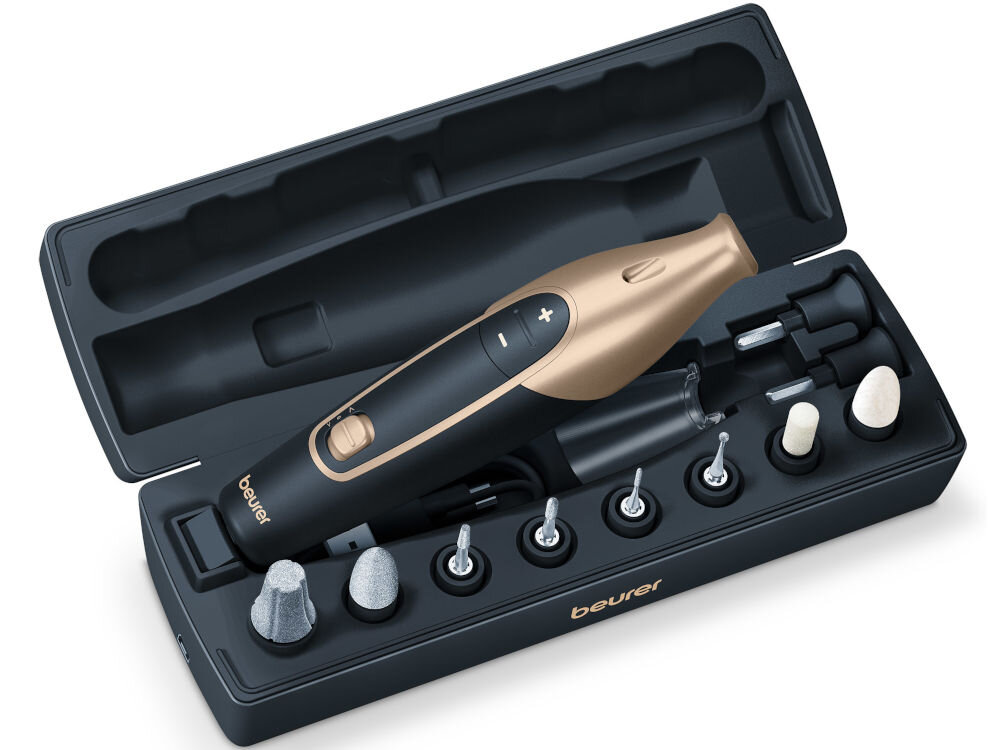 Zestaw do paznokci BEURER MP 84 Premium przewód USB-A/USB-C 10 końcówek dokumentacja  