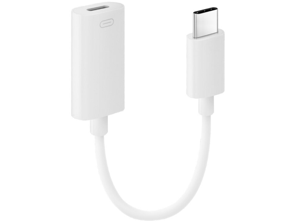 Adapter USB Typ C - Lightning ENERGEA Bazic GoCharge
                adapter na białym tle moc 27w urządzenia usb-c kabel lightning