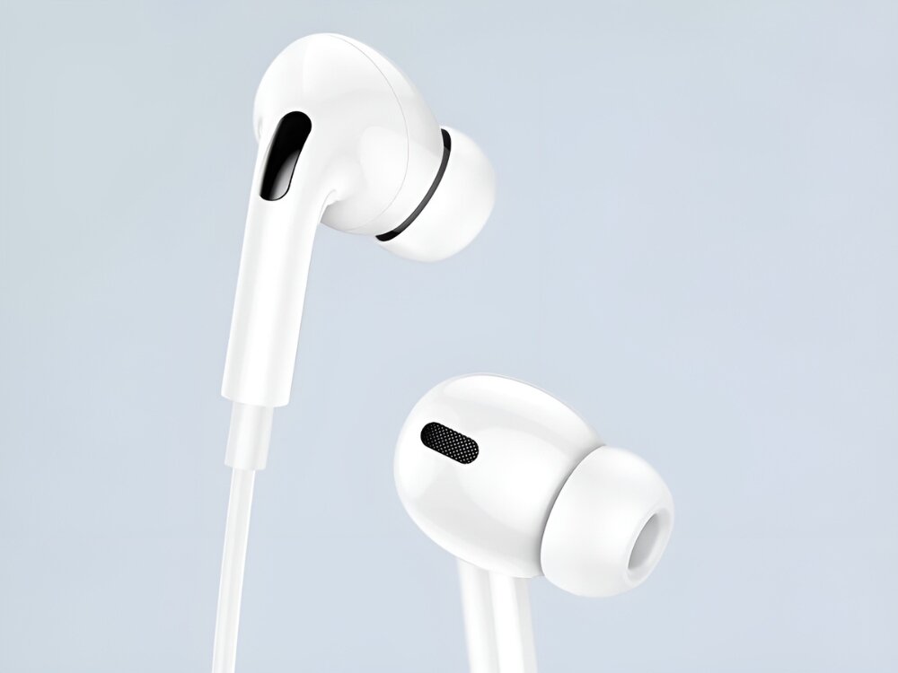 Słuchawki dokanałowe USAMS EP-41 Max ergonomiczne dopasowanie komfort redukcja szumów biały kolor