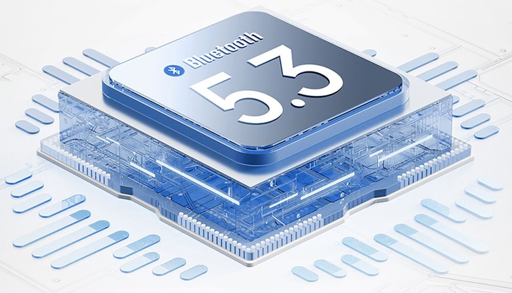 Słuchawki douszne USAMS ID25 Czarny redukcja bluetooth połączenie stabilność energia niebieskie tło panel sterownik Bluetooth 5.3 stabilne połączenie Zaawansowana redukcja zakłóceń niski poziom szumów (SNR >75 dB) wyraźny czysty dźwięk