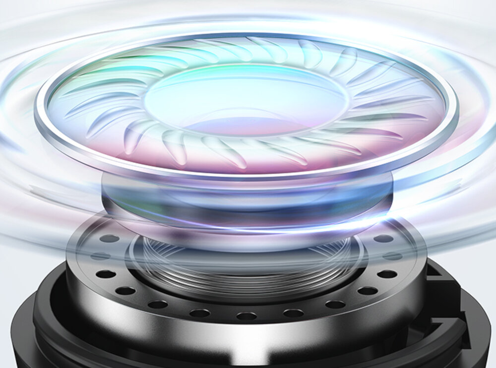 Słuchawki douszne USAMS Rhymbo Series Niebieski budowa słuchawki przetworniki membrana tony wyrazistość wokale bogate imersyjne wrażenia dźwiękowe przedstawienie działania membrany dźwięk kolorowe fale przetwornik o średnicy 13 mm pełne szczegółowe brzmienie membrana wierne odwzorowanie tonów wyraźne wokale optymalna dynamika dźwięków bogate immersyjne wrażenia dźwiękowe