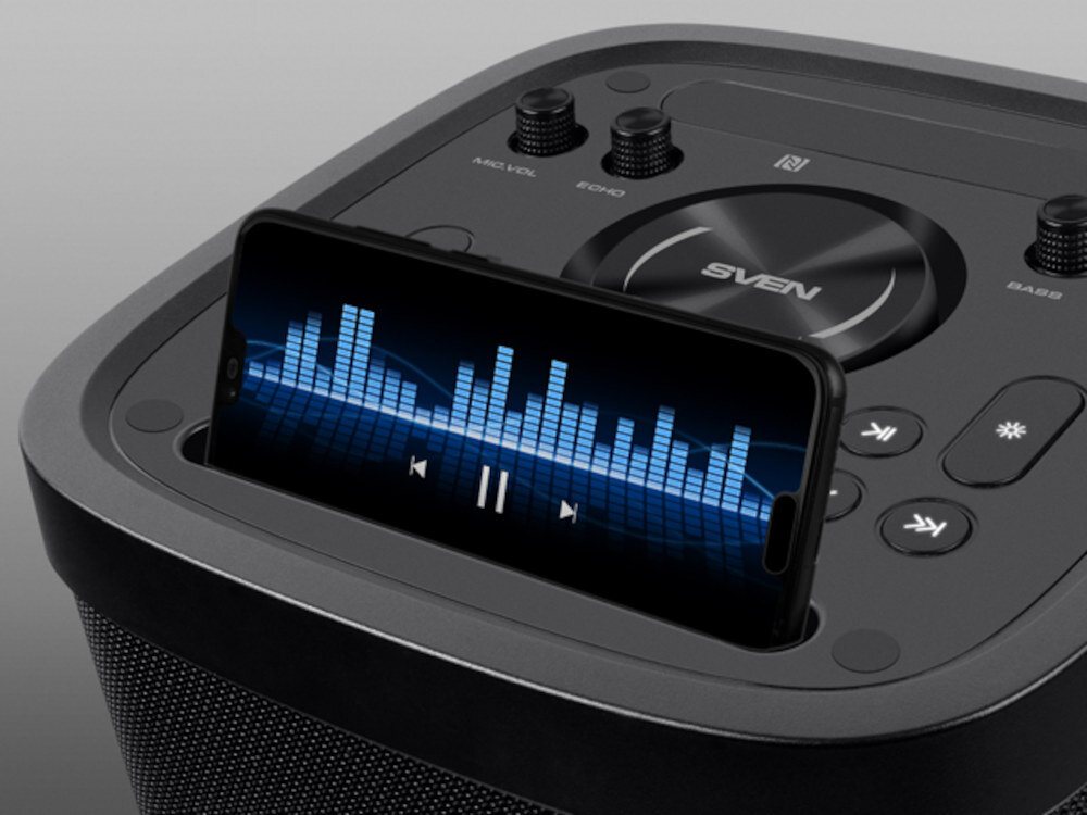 Power audio SVEN PS-930 - Wbudowany stojak na telefon