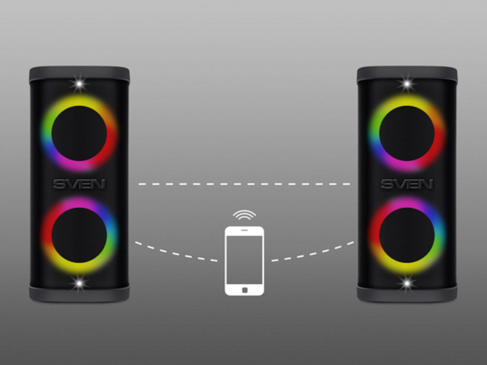 Power audio SVEN PS-930 - Tryb stereo z TWS