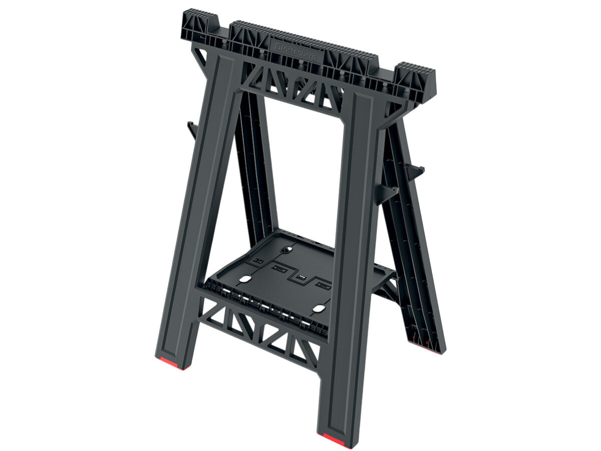 Stojak-kobyłka warsztatowa KISTENBERG  TECH STAND KTS8060, dokładność, narzędzia, organizacja, porządek, Składany kozioł warsztatowy z półką narzędziową