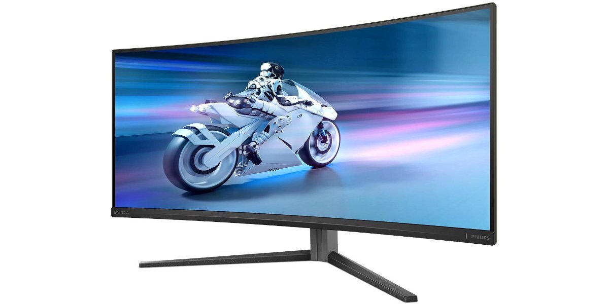 Monitor PHILIPS Evnia 34M2C6500/00 na białym tle.