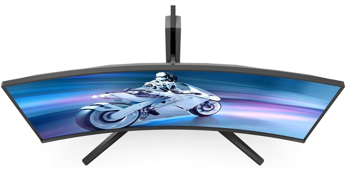 Monitor PHILIPS Evnia 34M2C6500/00 na białym tle - widok z góry.