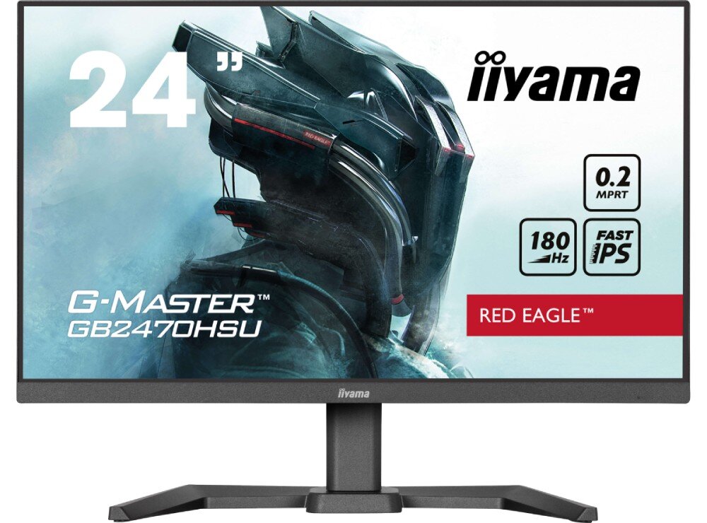 Monitor IIYAMA G-Master GB2470HSU-B6 23.8 1920x1080px IPS 180Hz 0.2 ms [MPRT] matryca rozdzielczość jasność kontrast obraz