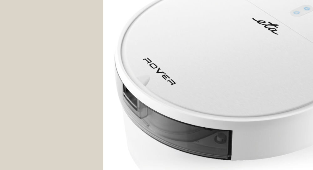 Robot sprzątający ETA Rover 124890000 mocy cyfrowy silnik wydajność długa żywotność akumulator litowo-jonowy pojemność 2600 mAh do 110 minut pracy automatyczny powrót do stacji ładującej cicha praca 60 dB czas ładowania 4-5 godzin wygodne skuteczne urządzenie  