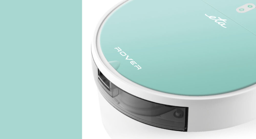 Robot sprzątający ETA Rover 124890020 mocy cyfrowy silnik wydajność długa żywotność akumulator litowo-jonowy pojemność 2600 mAh do 110 minut pracy automatyczny powrót do stacji ładującej cicha praca 60 dB czas ładowania 4-5 godzin wygodne skuteczne urządzenie  