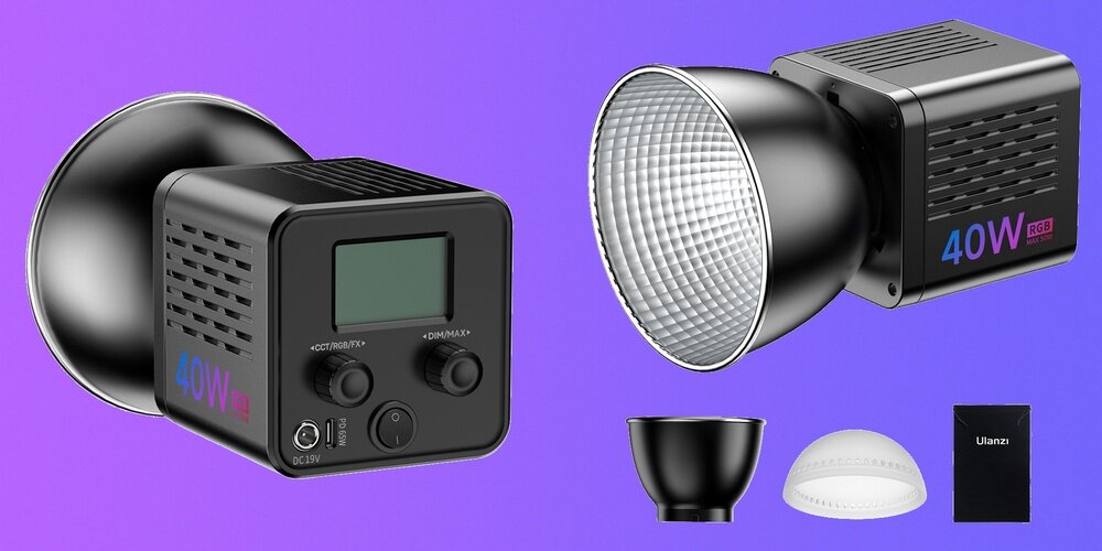 Lampa Ulanzi 40W zawartość zestawu