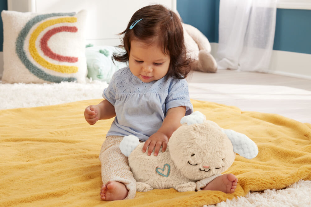 Maskotka FISHER PRICE Śpiący Króliczek Usypiacz-Uspokajacz HXG97 zabawka sensoryczna