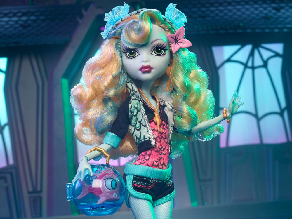 Lalka MONSTER HIGH Lagoona Blue HGC32 zwierzątko strój