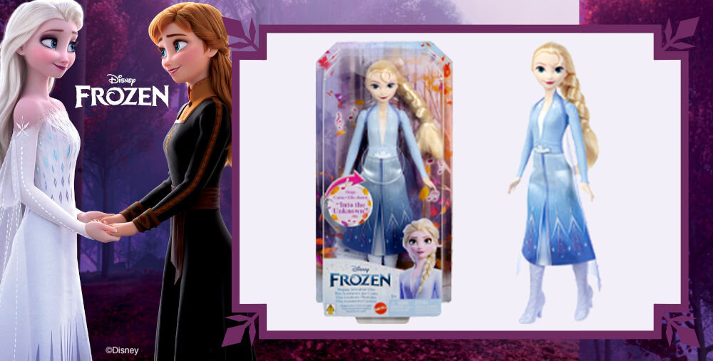 Lalka DISNEY FROZEN Kraina Lodu 2 Śpiewająca Elsa HXD35 piosenka Nowe dni