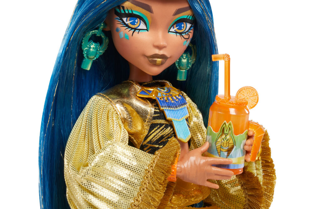 Lalka MONSTER HIGH Fest Cleo De Nile HXH81 strój akcesoria detale