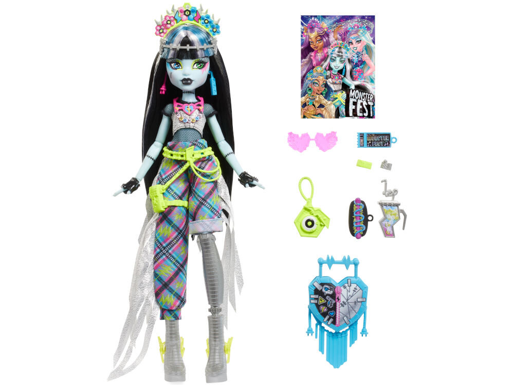 Lalka MONSTER HIGH Fest Frankie Stein HXH79 elementy zestaw