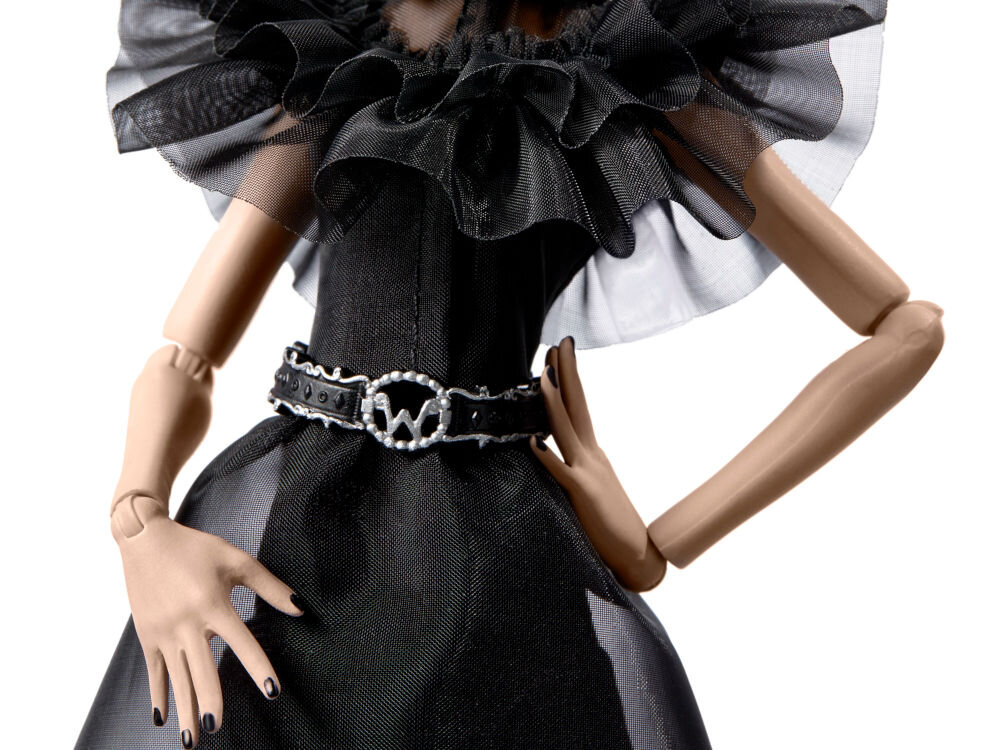 Lalka MONSTER HIGH X Wednesday Rave HXJ03 sukienka pasek kolczyki