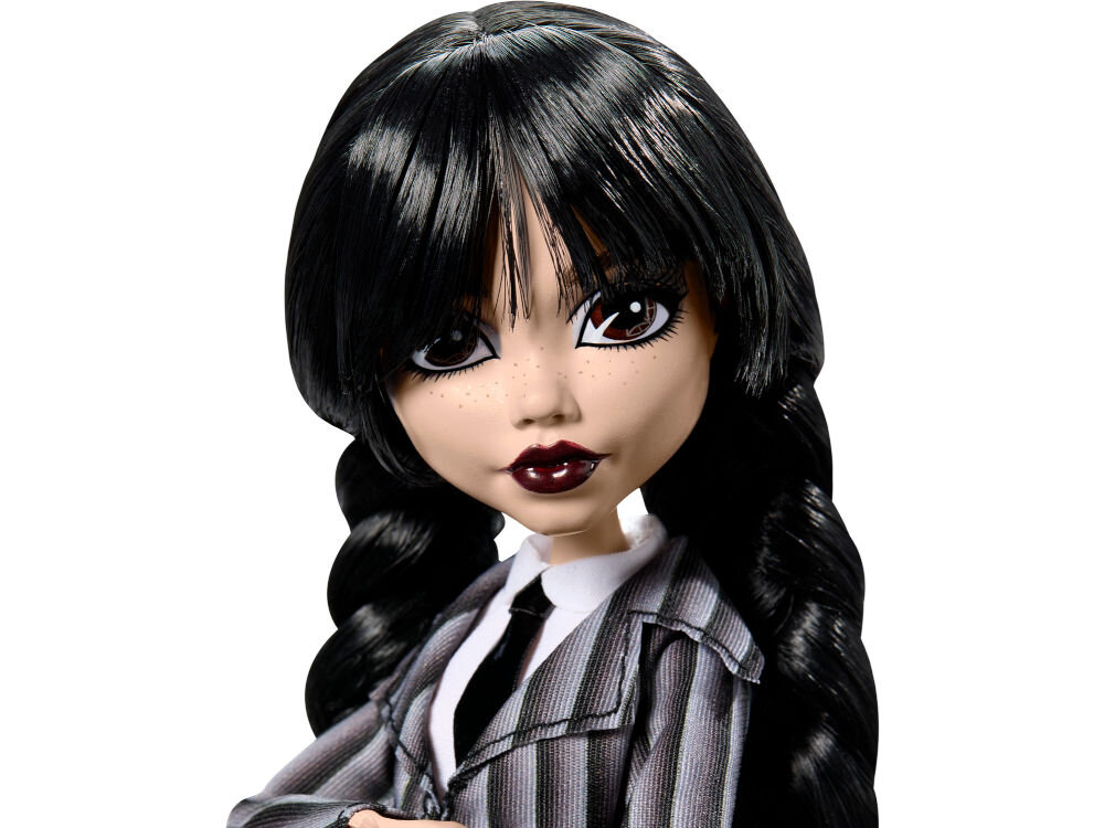 Lalka MONSTER HIGH X Wednesday Szkolny Mundurek HXJ04 kolekcjonaerska lalka wyglad