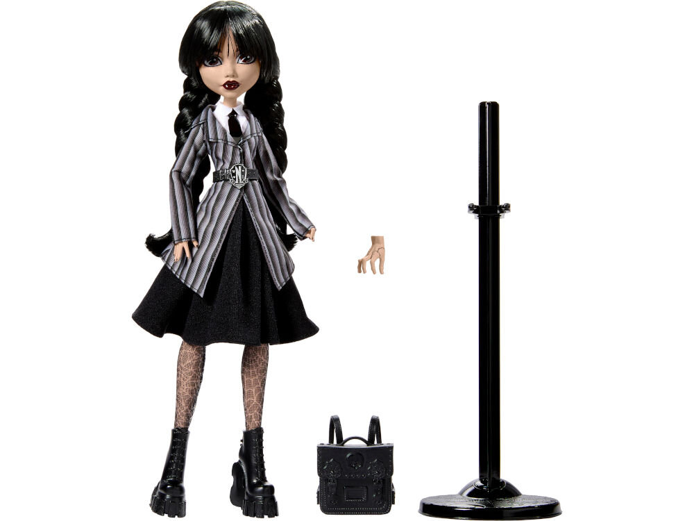 Lalka MONSTER HIGH X Wednesday Szkolny Mundurek HXJ04 elementy zestaw