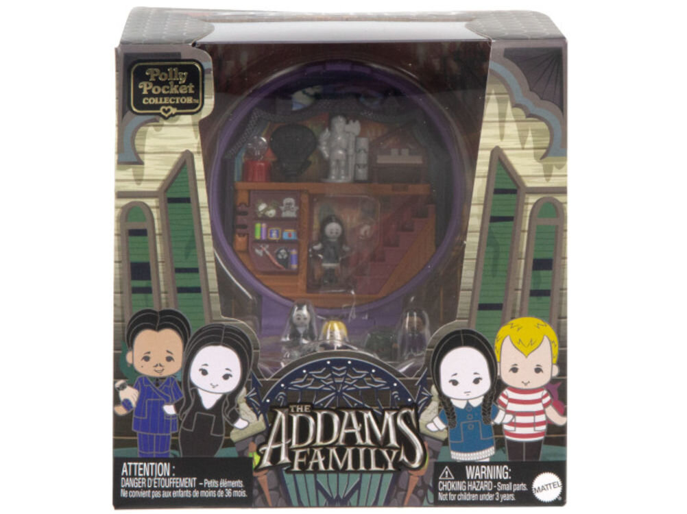 Zestaw figurek POLLY POCKET Rodzina Addamsów Kolekcjonerski zestaw kompaktowy HXW25 halloween