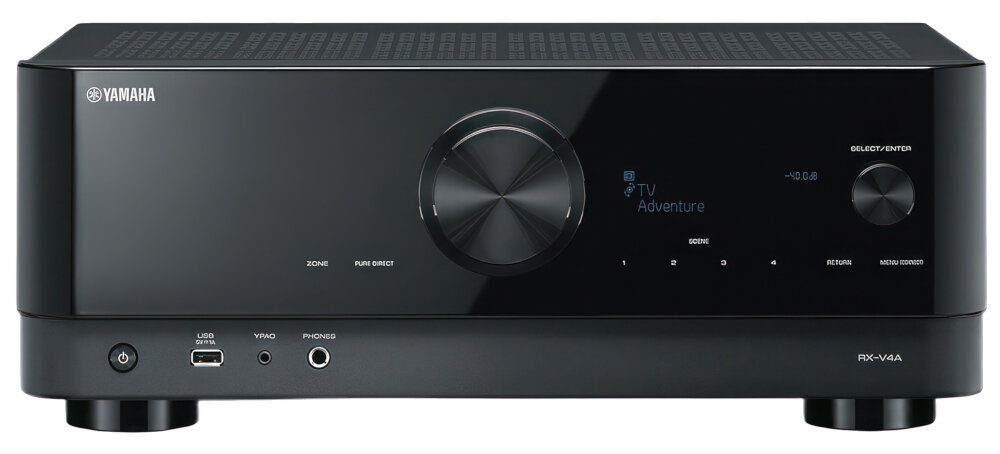 Kino domowe YAMAHA RX-V4A + INDIANA LINE Tesi 561+261+761 Czarny - Wsparcie dla HDR10+