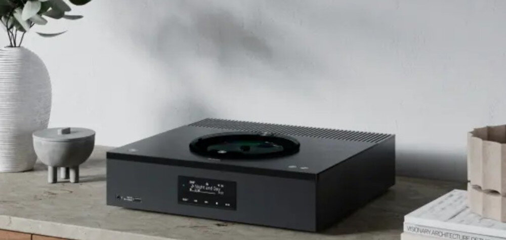 Technics ST-C100EG-K odtwarzacz sieciowy premium dźwięk wysokiej jakości elegancja, odtwarzacz stojący na marmurowym blacie