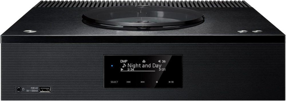 Technics ST-C100EG-K odtwarzacz sieciowy CD radio streaming wysokiej jakości, odtwarzacz od frontu na białym tle