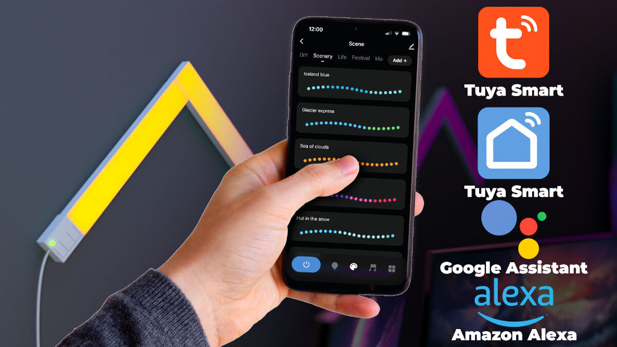 LAMPKI MODUŁOWE FROGGIEX FX-GL3-LL-RGB asystent głosowy Amazon Alexa Google Assistant kompatybilne z Tuya SmartLife Android iOS