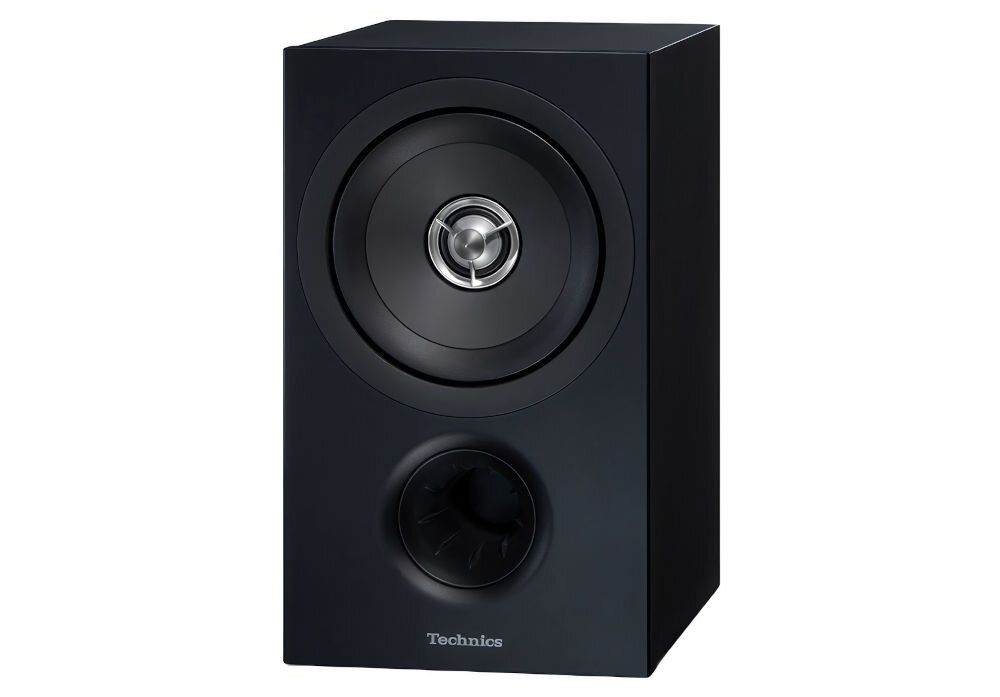 Kolumny głośnikowe TECHNICS SB-C600E pasmo przenoszenia skuteczność dźwięku, kolumna głośnikowa po skosie na białym tle