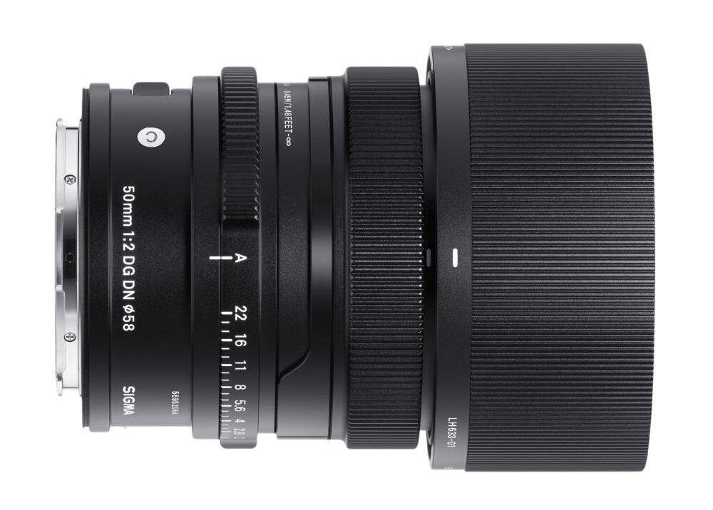 Obudowa obiektywu SIGMA 50mm F2 DG DN Contemporary L-Mount – detale metalowe