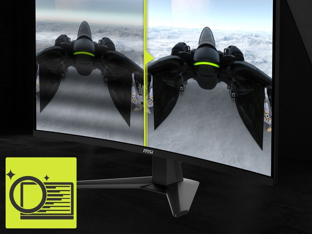 Monitor MSI MAG 32CQ6F 31.5 2560x1440px 180Hz 0.5 ms [GTG] Curved ochrona wzroku migotanie niebieskie światło