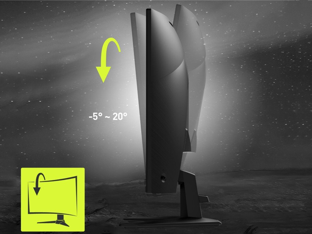 Monitor MSI MAG 32CQ6F 31.5 2560x1440px 180Hz 0.5 ms [GTG] Curved konstrukcja regulacja nachylenia mocowanie VESA