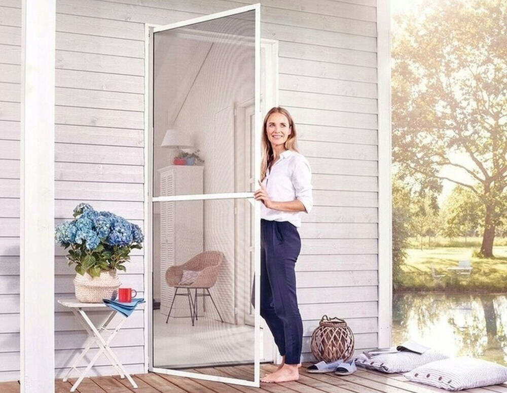 Moskitiera EASY LIFE MAKO Proline Alu 100 x 215 Szary Wytrzymała i stabilna konstrukcja aluminiowe profile malowane proszkowo Metalowe łączniki ProConnect konstrukcja jest trwała i wytrzymała