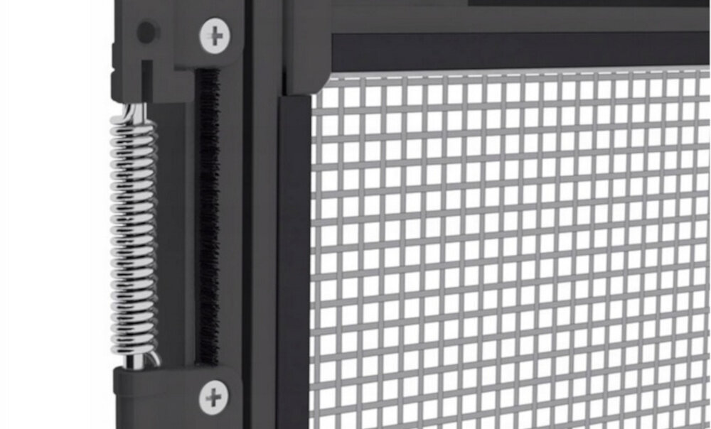 Moskitiera EASY LIFE MAKO Proline Alu 100 x 215 Szary Łatwy i szybki montaż Zawiasy automatycznie dopasowują się do szyny prowadzącej ułatwienie instalacja instrukcja proces montażu szybkie i bezproblemowe dopasowanie