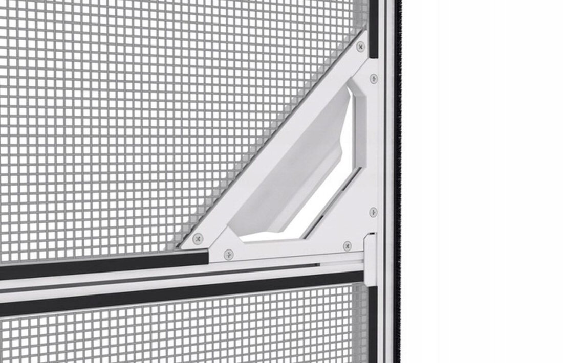 Moskitiera EASY LIFE MAKO Proline Alu 100 x 215 Biały uchwyt ProGrip otwieranie i zamykanie Ergonomiczna konstrukcja uszczelka szczotkowa szczelne dopasowanie stabilizuje konstrukcję