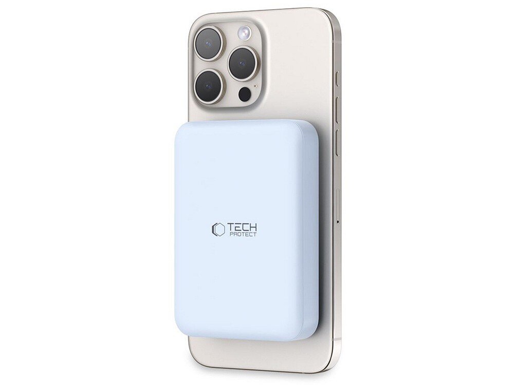Powerbank TECH-PROTECT PB11 LifeMag MagSafe na smartfonie   