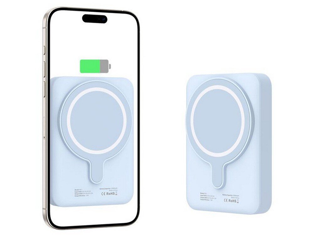 Powerbank TECH-PROTECT PB11 LifeMag MagSafe obok smartfona   