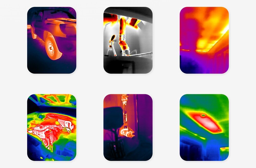 Kamera termowizyjna SEEK THERMAL Nano pomiary center spot high-low najcieplejszy i najzimniejszy punkt pomiar temperatury od -20°C do 330°C - zrzuty ekranu z kamery termowizyjnej nano