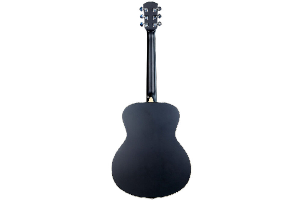 Gitara akustyczna ARROW Gold A lity świerk top rezonans naturalne brzmienie, gitara do tyłu na białym tle