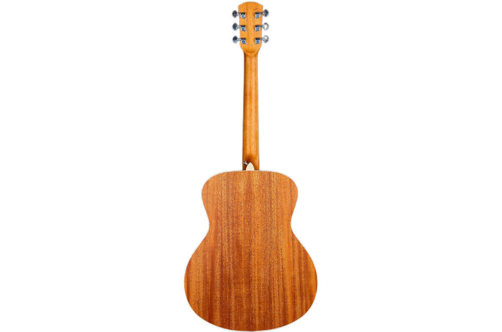Gitara akustyczna ARROW Gold A matowe wykończenie klasyczny wygląd komfort gry, gitara do tyłu na białym tle