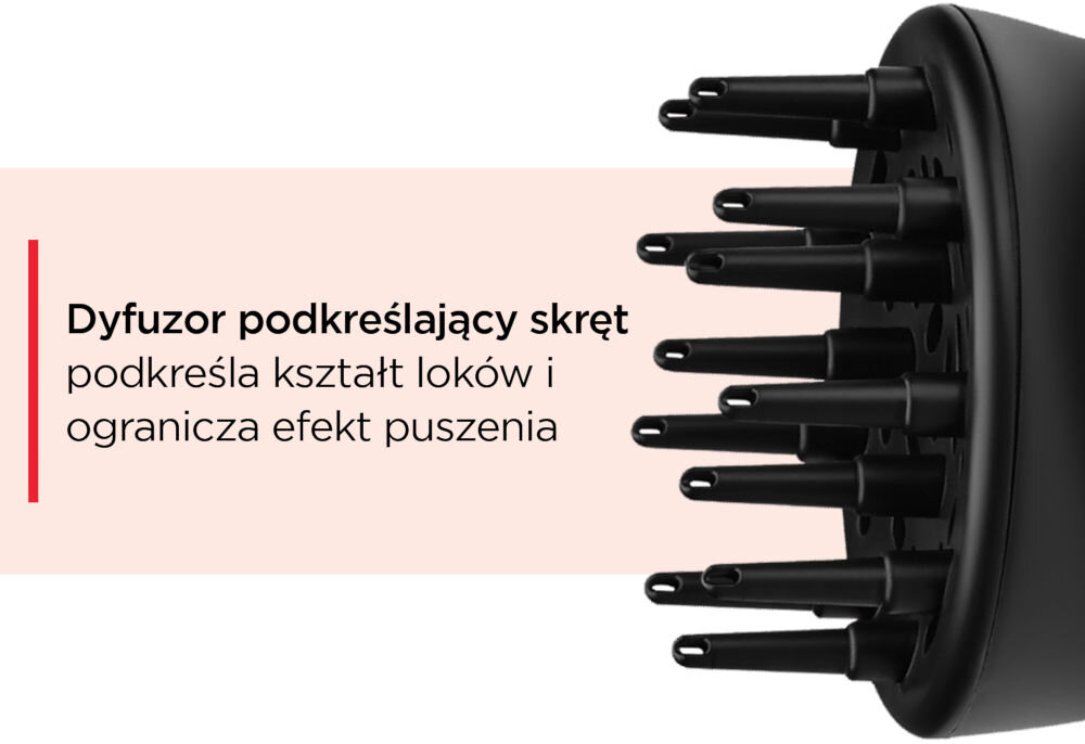 Suszarka REVLON RVDR5320 2000W zestaw dyfuzor modelowanie loków podkreślenie kształtu zapobieganie puszeniu piękny naturalny skręt praktyczne akcesorium wszechstronna efektywna stylizacja