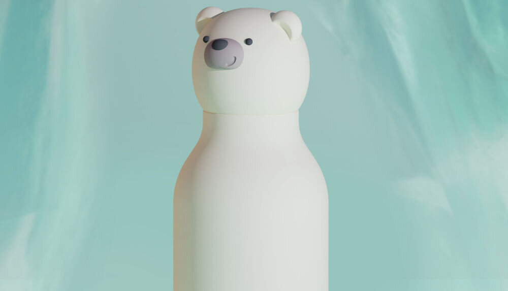 Butelka termiczna ASOBU Bestie Bottle Bear Biały najmłodsi użytkownicy uroczy design zabawna główka misia na zakrętce praktyczna wytrzymała podczas codziennych przygód w szkole na rodzinnych wycieczkach pojemność 460 ml ulubione napoje wygodna w przenoszeniu dopasowana do potrzeb dzieci od 4 roku życia