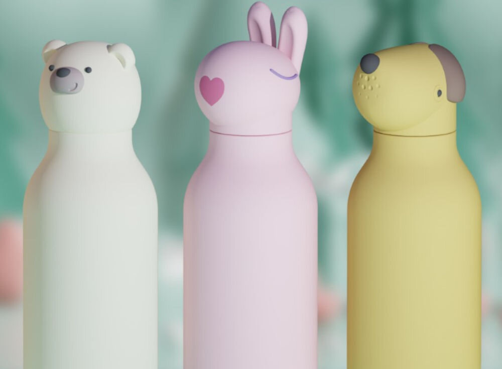Butelka termiczna ASOBU Bestie Bottle Bear Biały trwałe produkty termiczne bezpieczeństwo funkcjonalność ochrona środowiska materiały przyjazne naturze wysoka jakość zabawny design praktyczność komfort radość